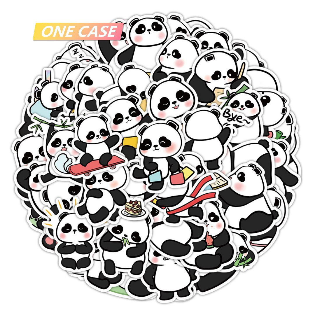 50 Cute Panda Stickers Decoration Waterproof Stickers Phone Case Sticker-ONECASE.STUDIO