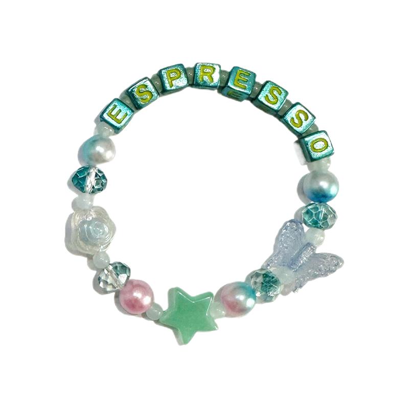 Sabrina Carpenter DIY Heart Bracelet ESPRESSO Colorful For Gifts