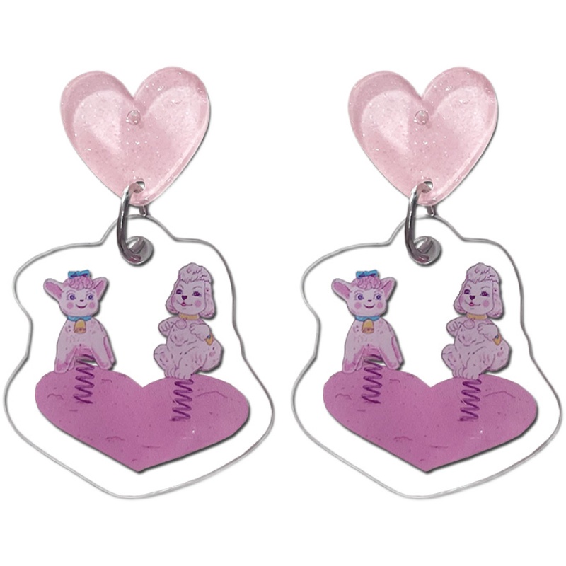 DIY Handmade Earrings Retro Comic Cartoon Earrings Creative Gift Taylor Swift Melanie Olivia Lana Del Rey 