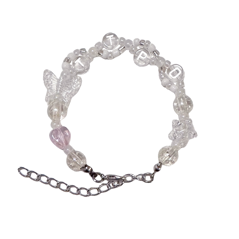 Taylor Swift Album TTPD DIY Heart Bracelet Colorful For Gifts