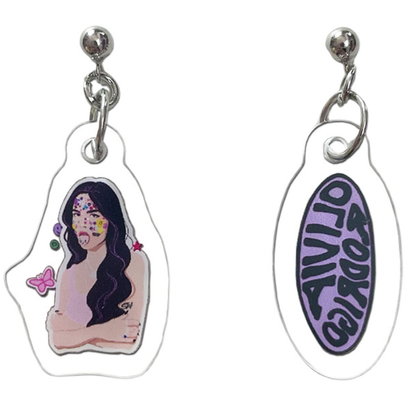 DIY Handmade Earrings Retro Comic Cartoon Earrings Creative Gift Taylor Swift Melanie Olivia Lana Del Rey 