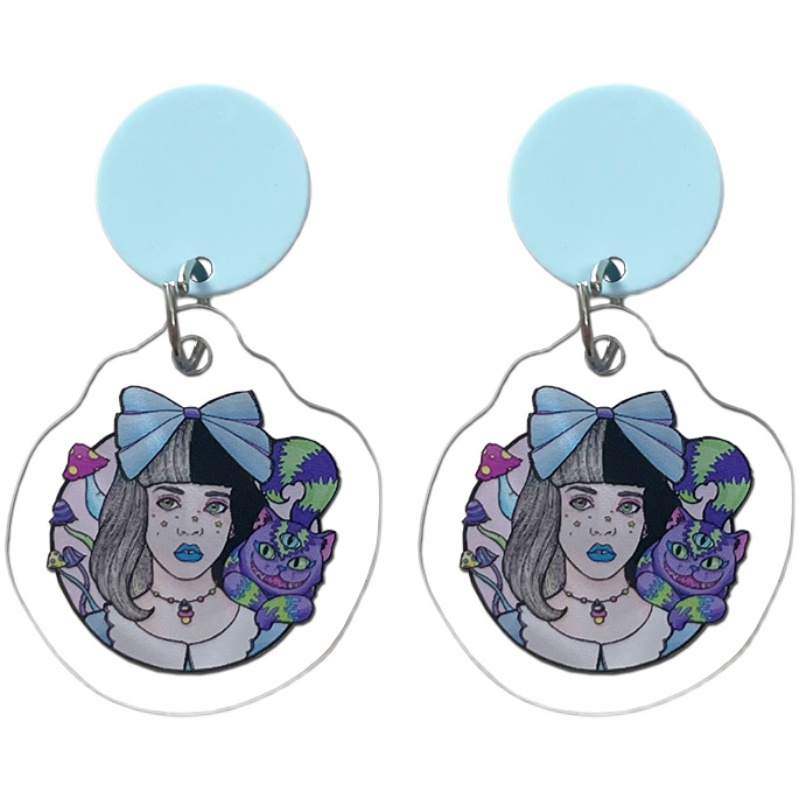 DIY Handmade Earrings Retro Comic Cartoon Earrings Creative Gift Taylor Swift Melanie Olivia Lana Del Rey 