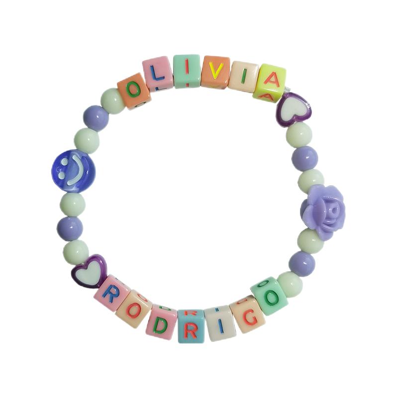 Olivia Rodrigo DIY Heart Bracelet  Just For Life Colorful For Gifts