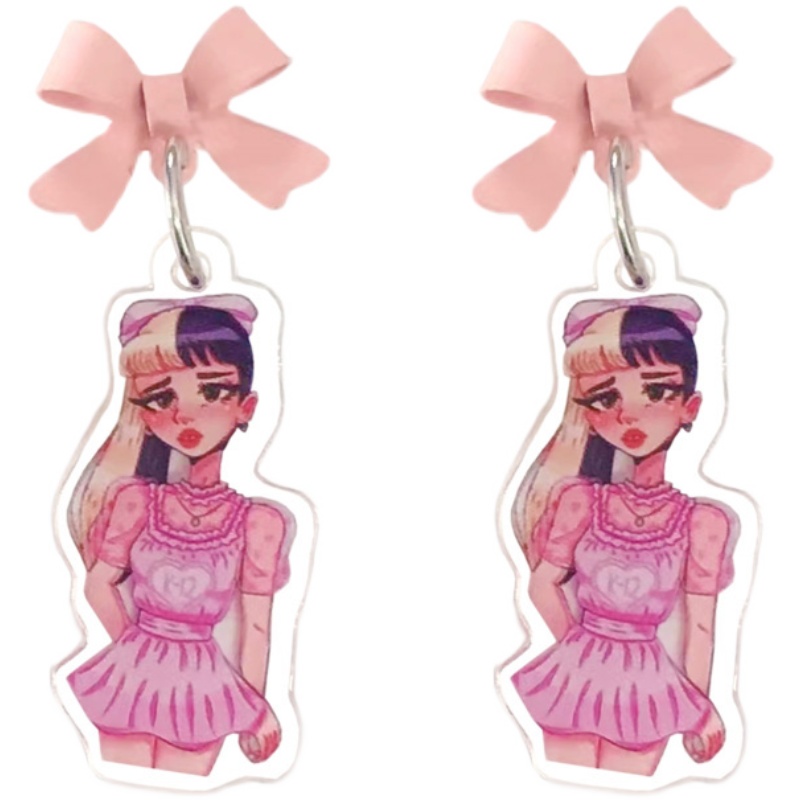 DIY Handmade Earrings Retro Comic Cartoon Earrings Creative Gift Taylor Swift Melanie Olivia Lana Del Rey 