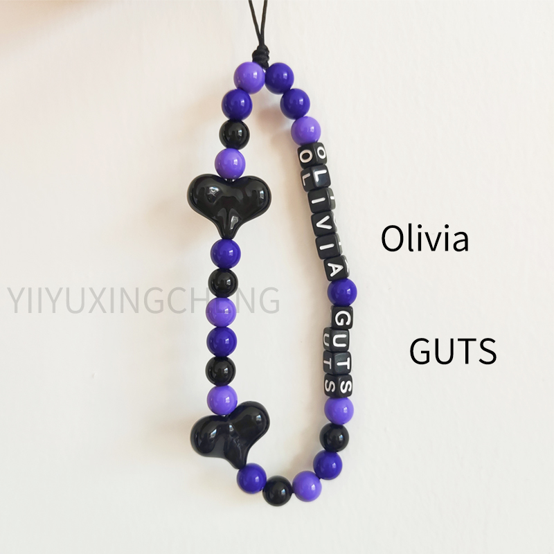 Olivia Rodrigo GUTS DIY Mobile Phone Chain Key Chain