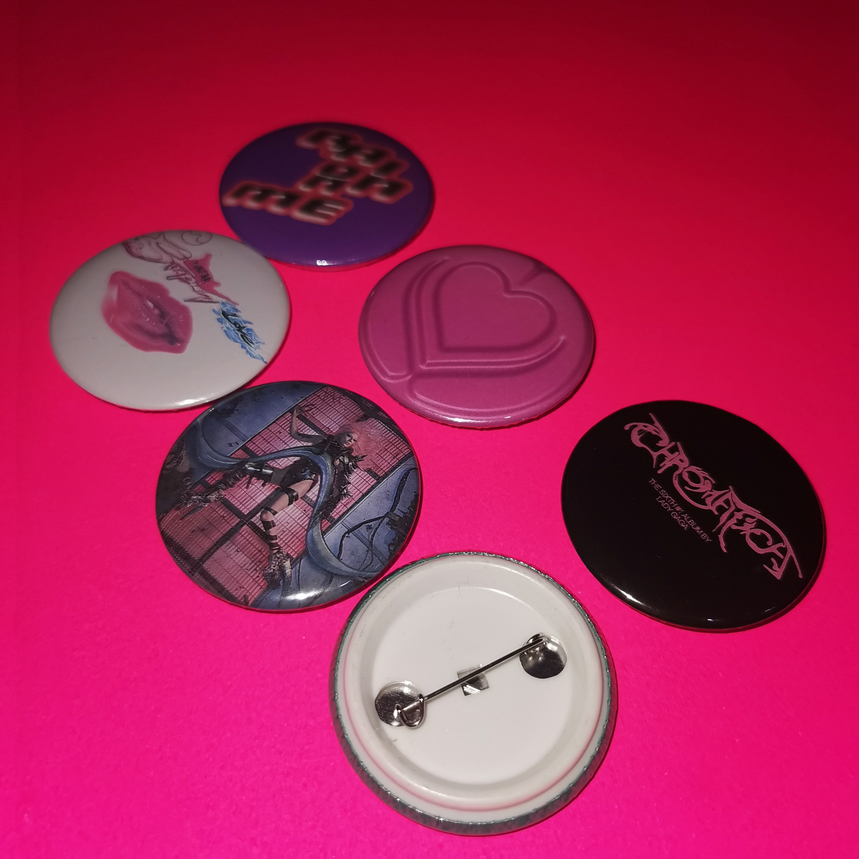 Lady Gaga Brooch Retro Badge Pin Set of 6