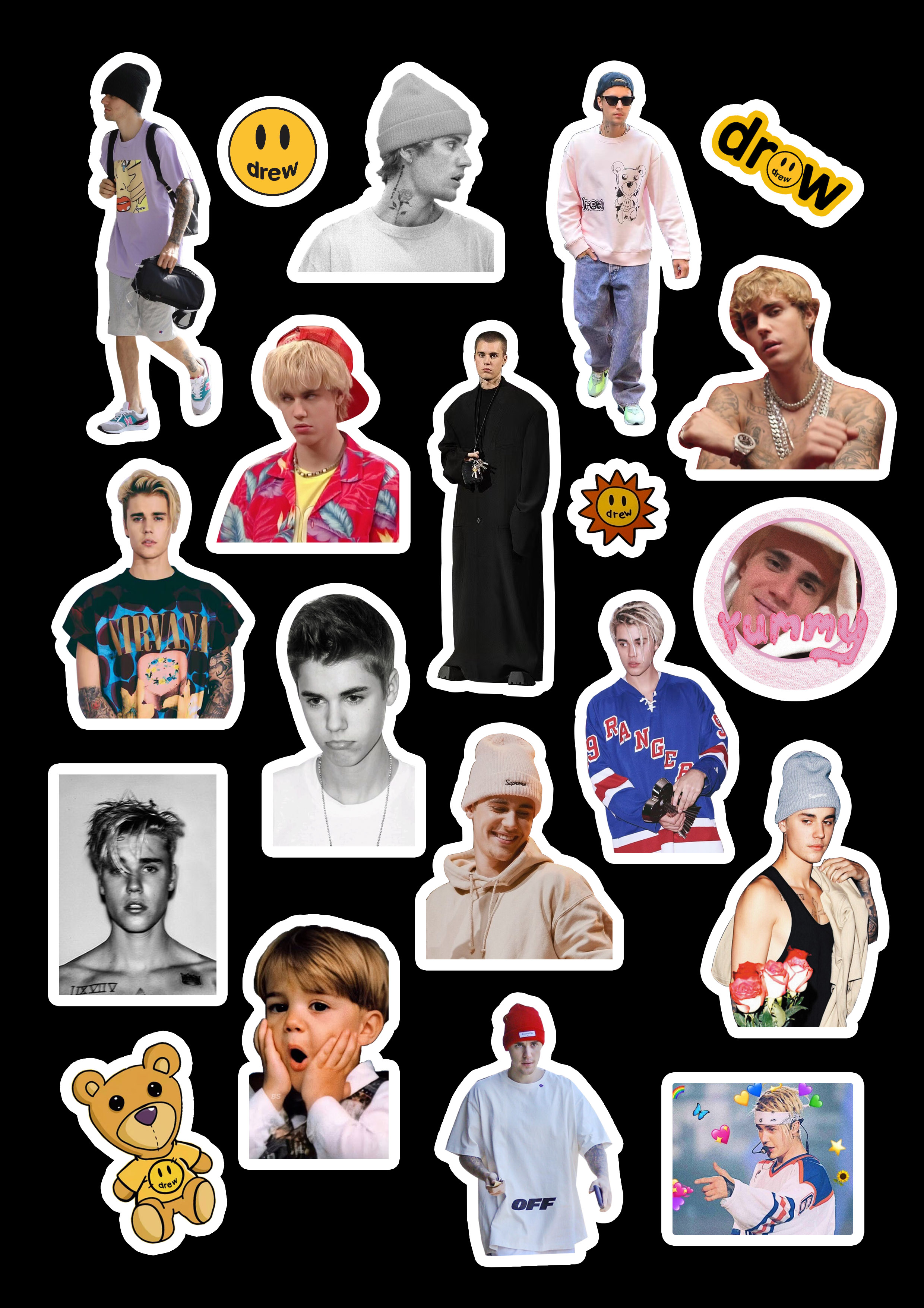 Justin Bieber Album Retro Waterproof Decorative Sticker Phone Sticker 