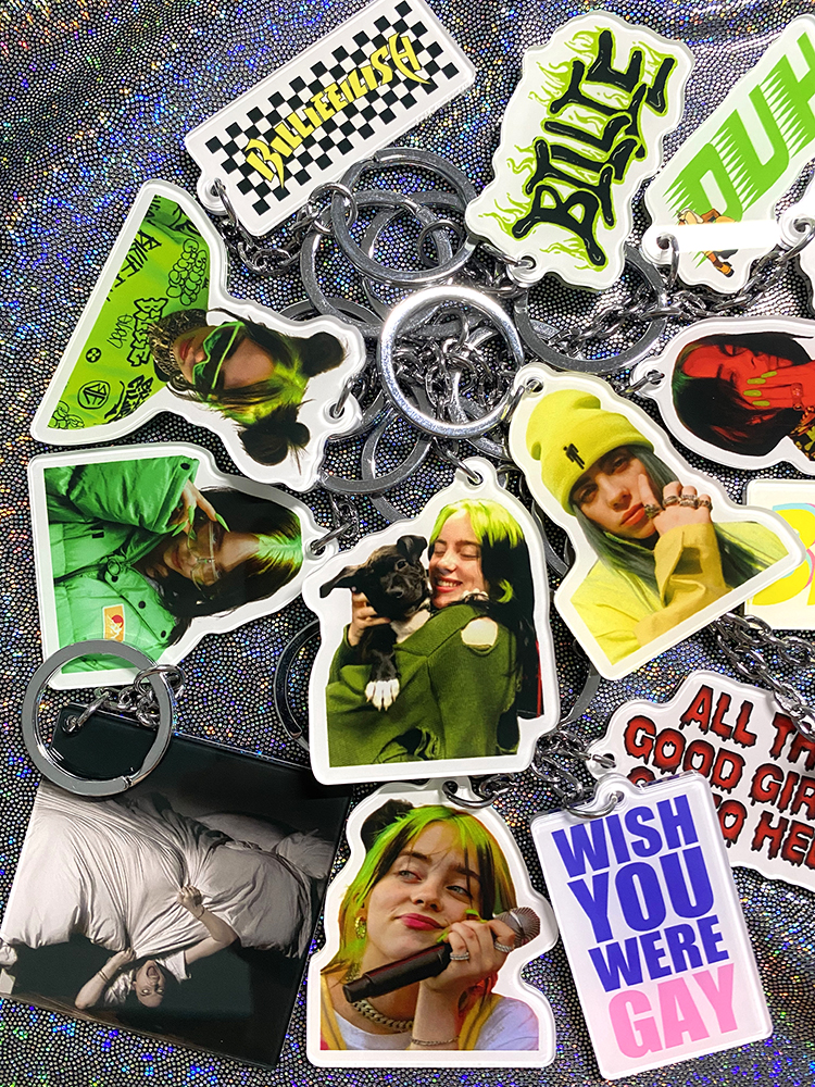 Billie Eilish Album Mini Keychain Peripheral Accessories