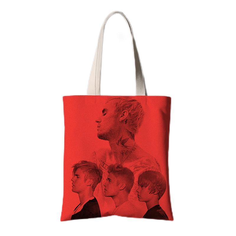 Justin Bieber Album Canvas Bag Fashion Tote Bag Shoulder Handbag