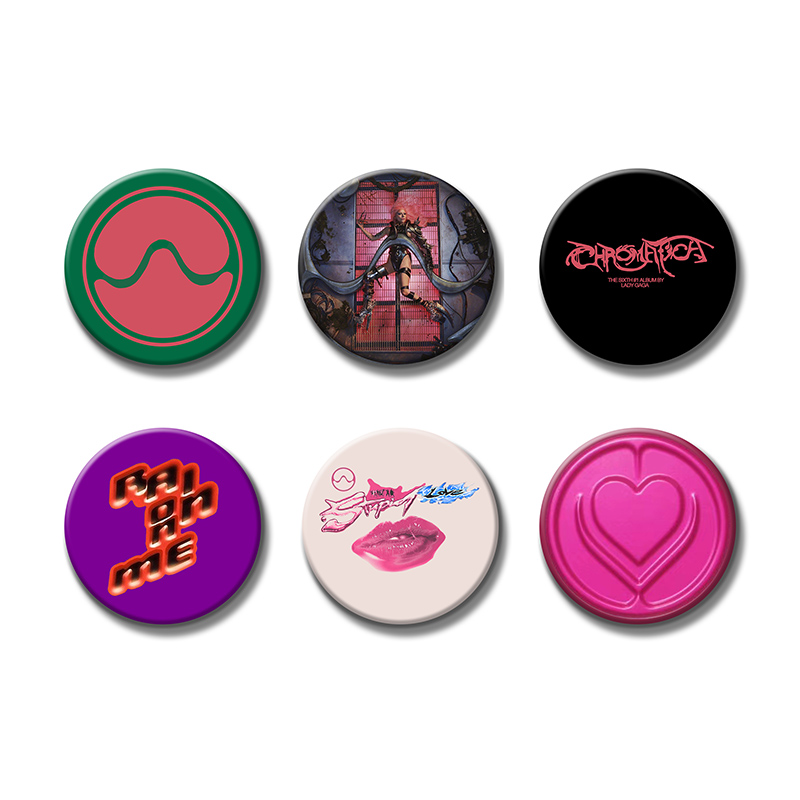 Lady Gaga Brooch Retro Badge Pin Set of 6