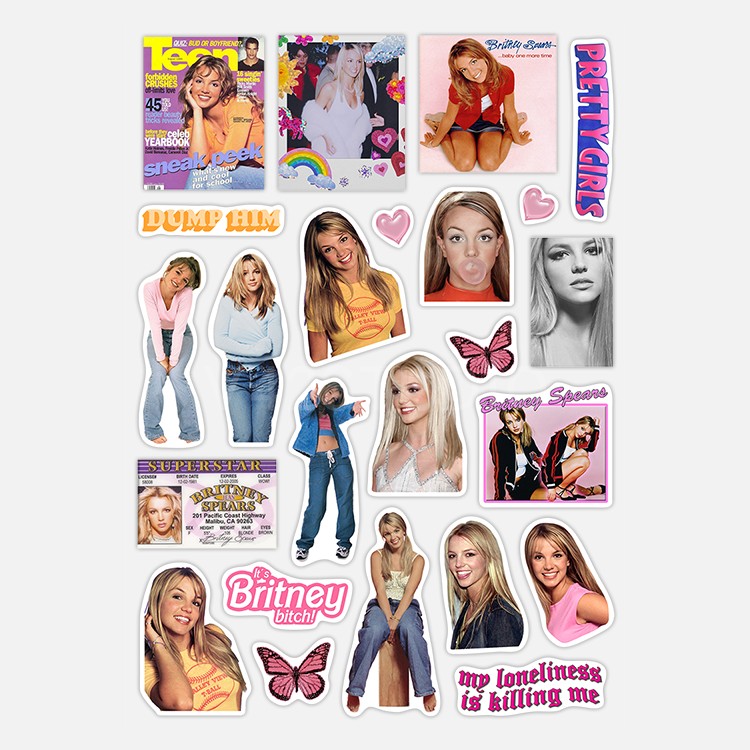 Britney Spears Sticker Rap Album Retro Waterproof Decorative Sticker Phone Sticker 