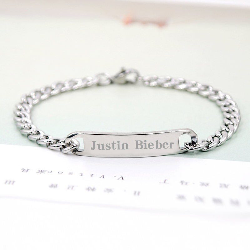 Justin Bieber Titanium Steel Ring Necklace Bracelet Peripheral Gifts