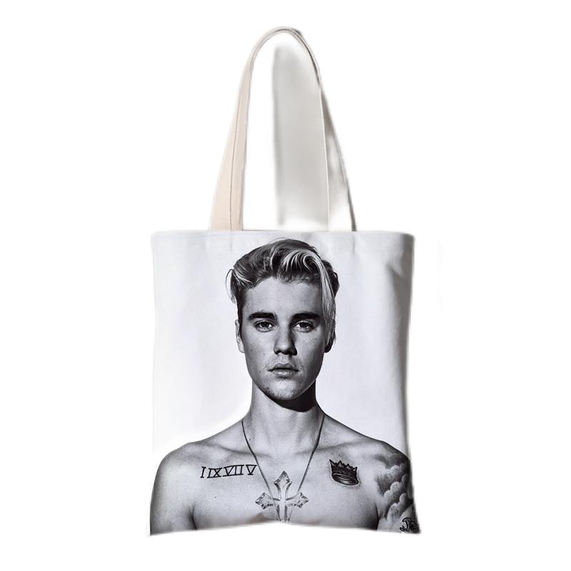 Justin Bieber Album Canvas Bag Fashion Tote Bag Shoulder Handbag