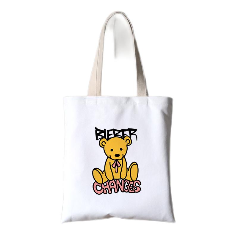 Justin Bieber Album Canvas Bag Fashion Tote Bag Shoulder Handbag