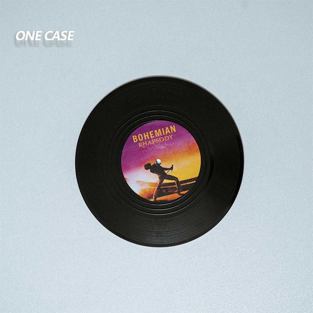 Retro Vinyl Record Coasters Set of 6 Retro CD Disc Design  Non-Slip Vinyl  for Coffee, Tea, Beer, Wine, Home and Bar-ONECASE.STUDIO