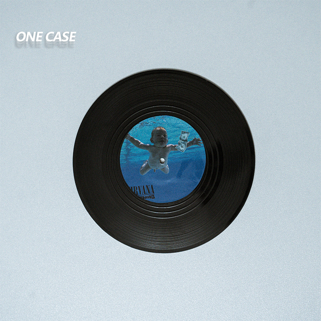 Retro Vinyl Record Coasters Set of 6 Retro CD Disc Design  Non-Slip Vinyl  for Coffee, Tea, Beer, Wine, Home and Bar-ONECASE.STUDIO