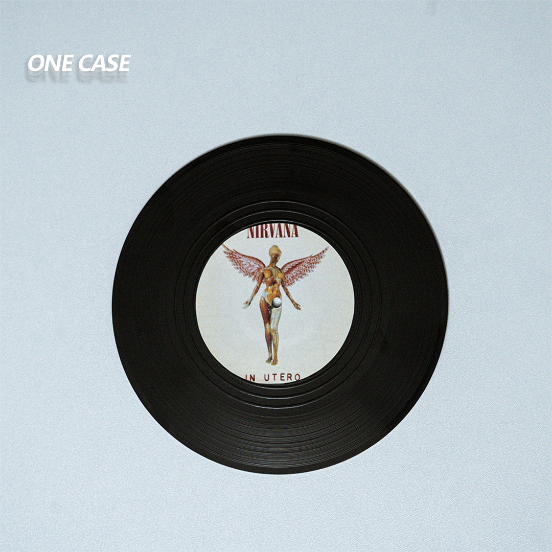 Retro Vinyl Record Coasters Set of 6 Retro CD Disc Design  Non-Slip Vinyl  for Coffee, Tea, Beer, Wine, Home and Bar-ONECASE.STUDIO