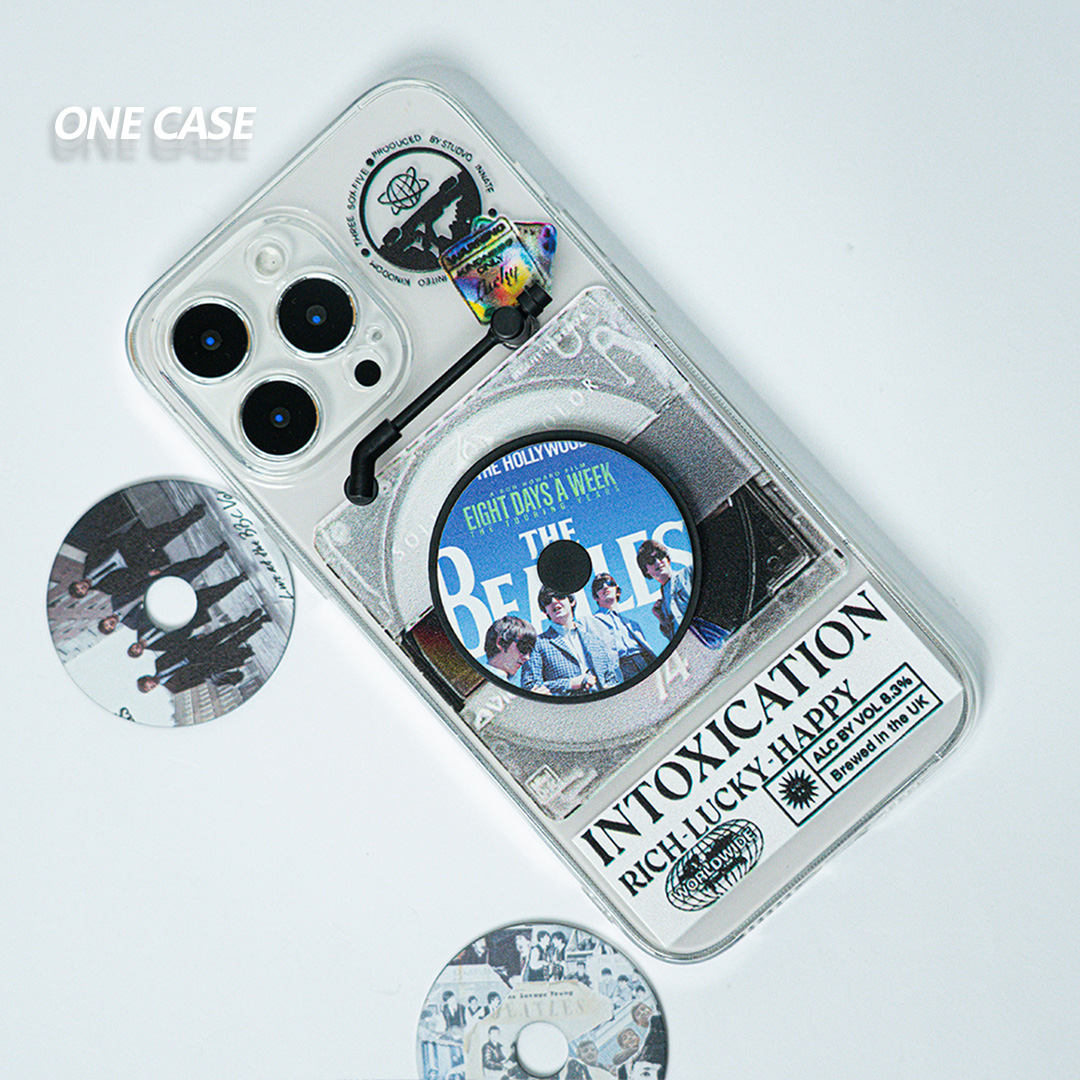 Funda para iPhone Discos de vinilo Reproductor de CD giratorio Soporte para 