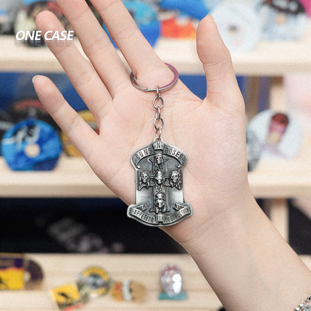 Rock Star Band Fans Alloy Keychain Pendant The Beatles/Nirvana/Guns N Roses/Pink Floyd...-ONECASE.STUDIO
