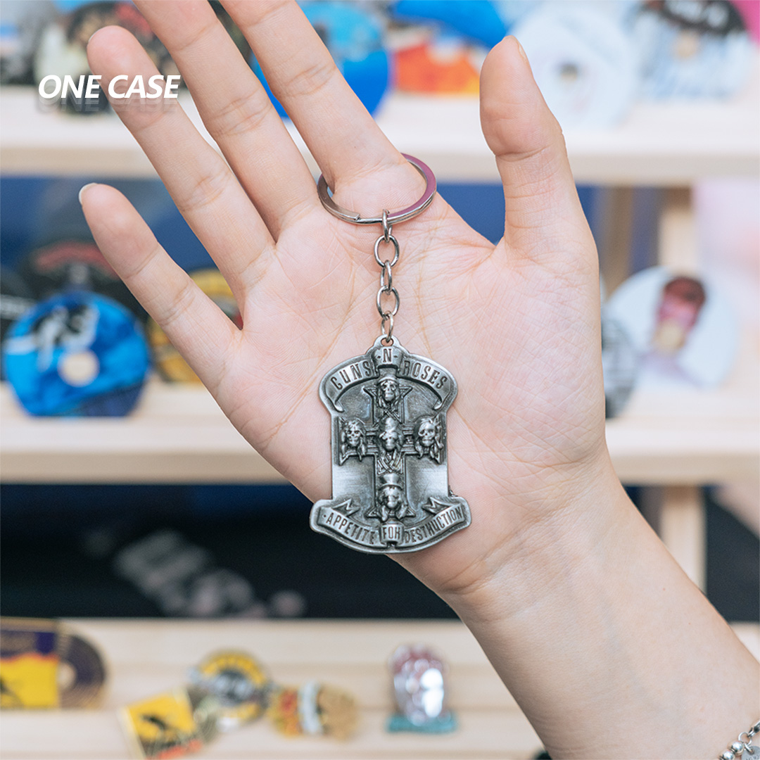 Guns N' Roses Rock Band Retro Rock Star Fans Alloy Keychain Pendant Guns N' Roses-ONECASE.STUDIO