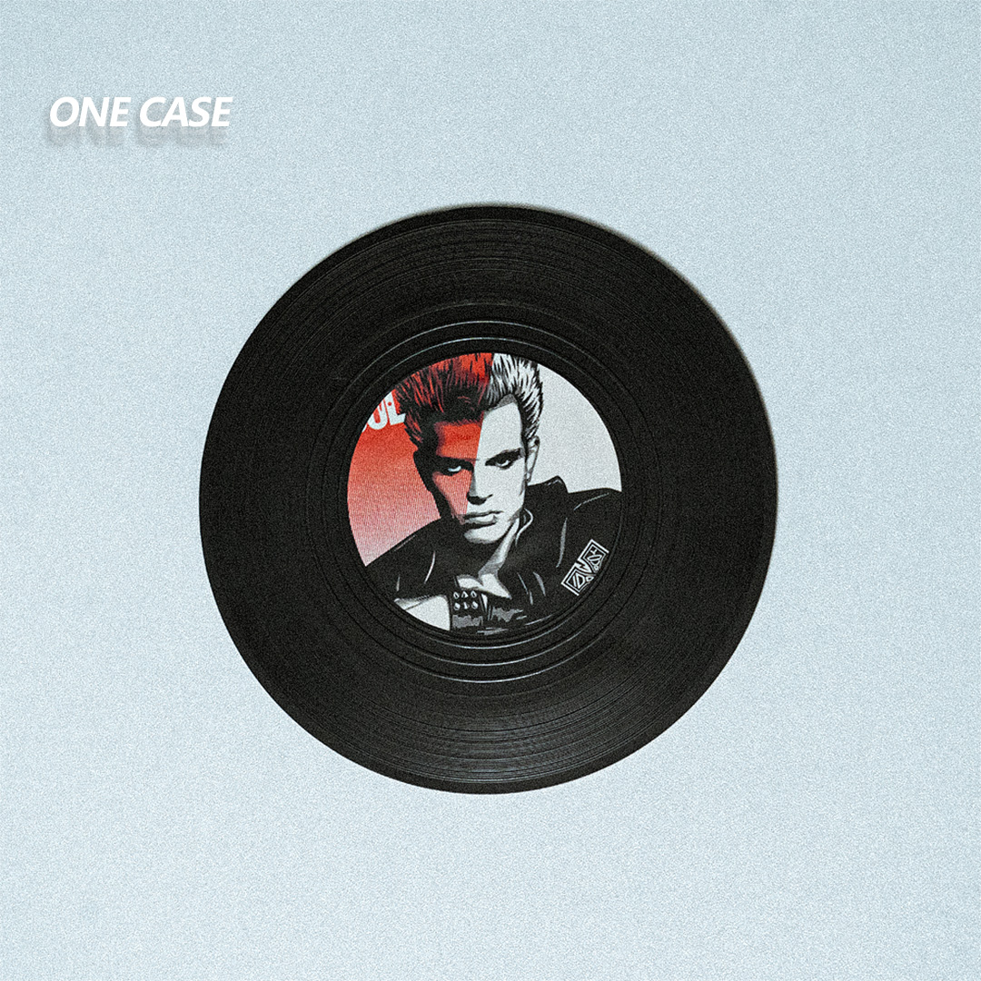 Retro Vinyl Record Coasters Set of 6 Retro CD Disc Design  Non-Slip Vinyl  for Coffee, Tea, Beer, Wine, Home and Bar-ONECASE.STUDIO