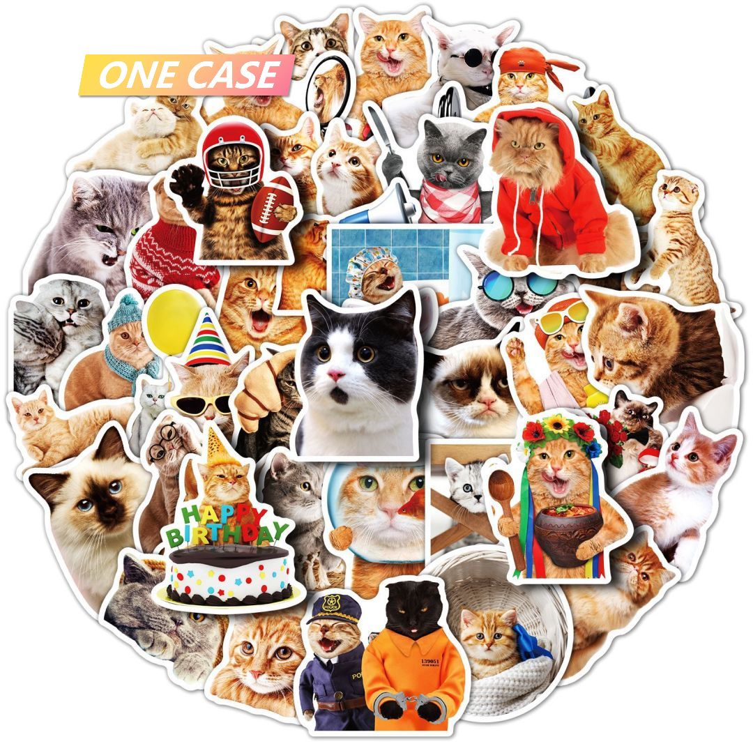 50 Dog Cat Pets Cut Stickers Decoration Waterproof Stickers Phone Case Sticker-ONECASE.STUDIO