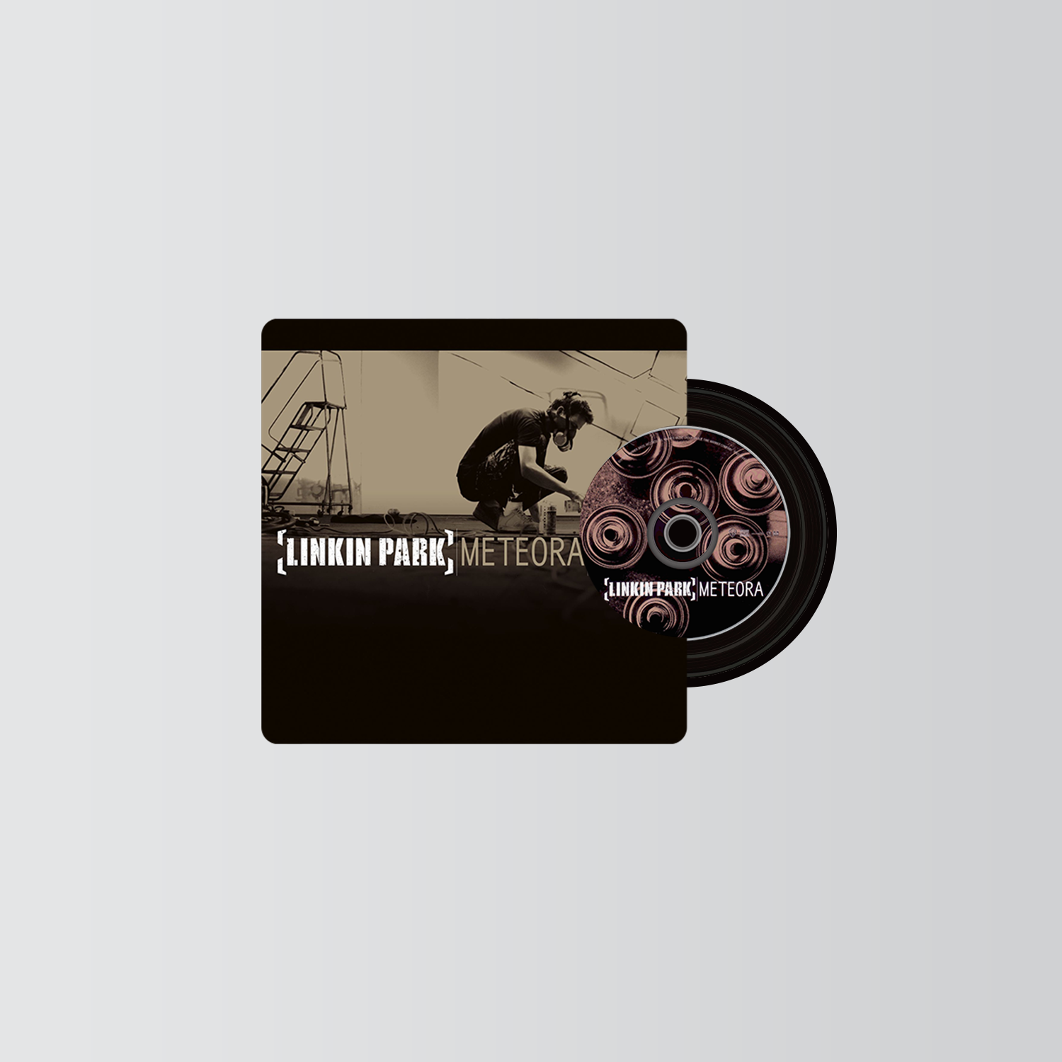 Linkin Park Mini Viny Keychain CD Music Black Out Keychain Pendant