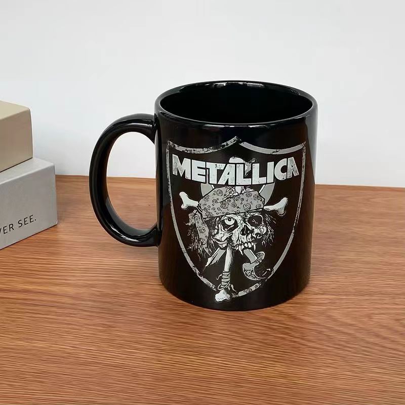 Metallica Retro Rock Band Peripheral Mugs Coffee Cup Collectible Porcelain Cup
