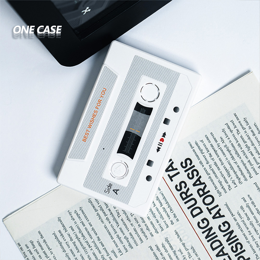 Retro Recordable Cassette Tape Gramophone Sound Music Box Birthday Card Wishes-ONECASE.STUDIO