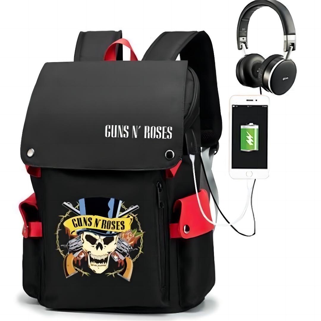 Rock Guns N' Roses Printed Schoolbags For Boys And Girls Trend Rock Band Backpack-ONECASE.STUDIO