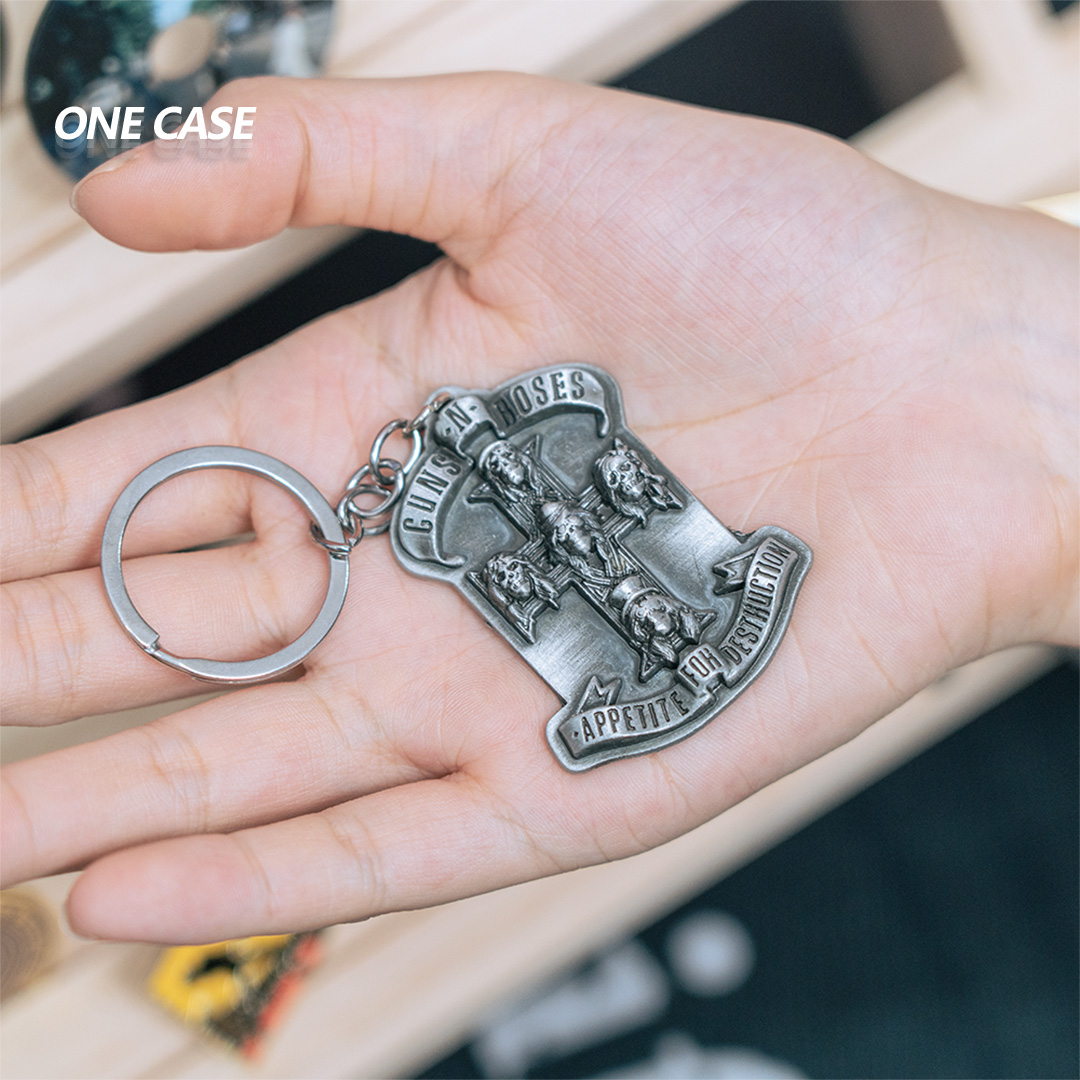 Guns N' Roses Rock Band Retro Rock Star Fans Alloy Keychain Pendant Guns N' Roses-ONECASE.STUDIO