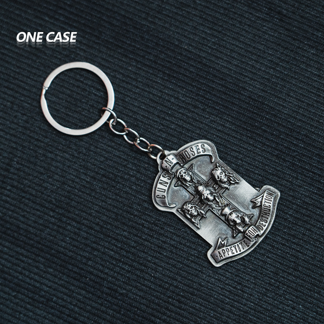 Rock Star Band Fans Alloy Keychain Pendant The Beatles/Nirvana/Guns N Roses/Pink Floyd...-ONECASE.STUDIO