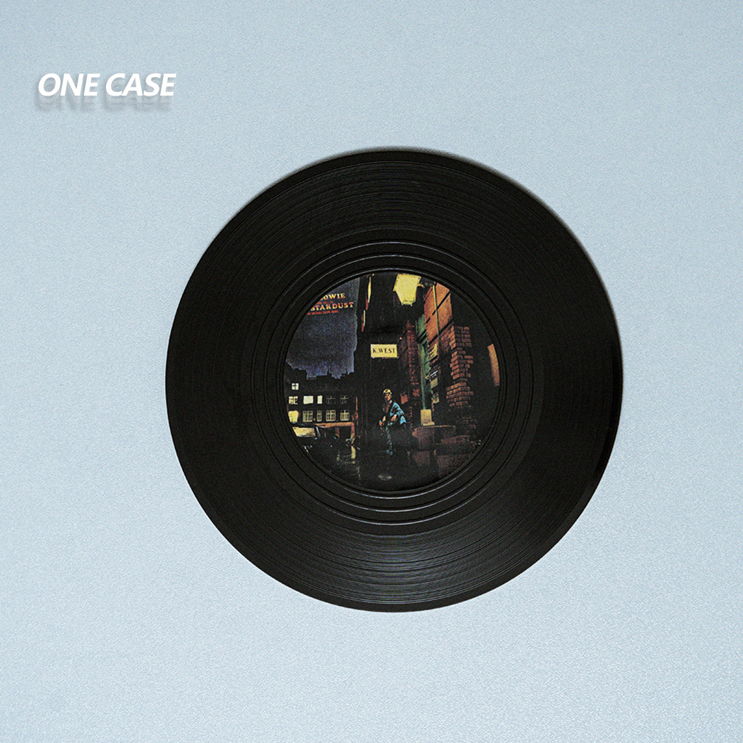 Retro Vinyl Record Coasters Set of 6 Retro CD Disc Design  Non-Slip Vinyl  for Coffee, Tea, Beer, Wine, Home and Bar-ONECASE.STUDIO