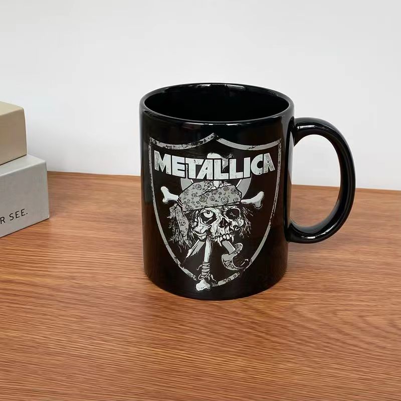 Metallica Retro Rock Band Peripheral Mugs Coffee Cup Collectible Porcelain Cup