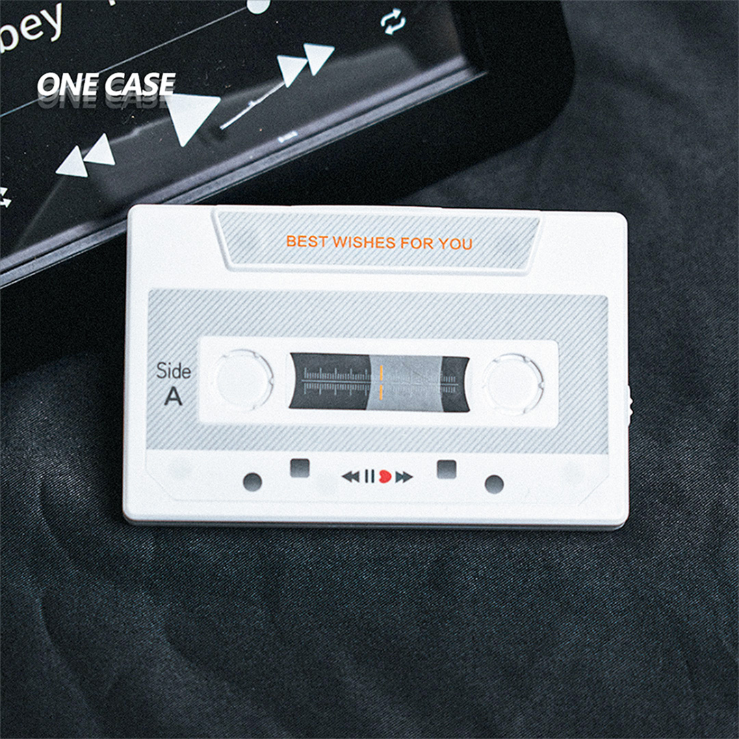 Retro Recordable Cassette Tape Gramophone Sound Music Box Birthday Card Wishes-ONECASE.STUDIO