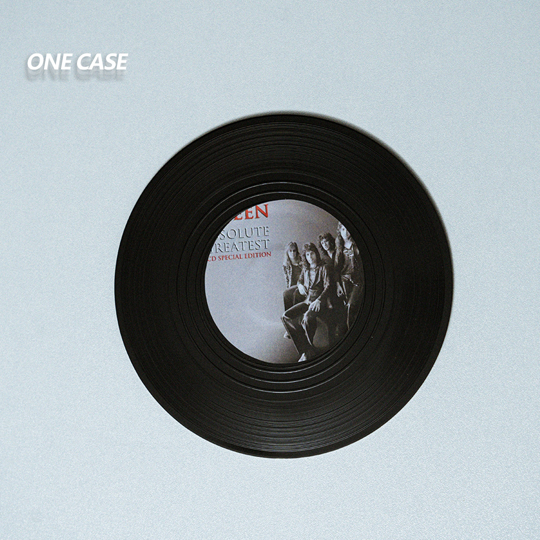 Retro Vinyl Record Coasters Set of 6 Retro CD Disc Design  Non-Slip Vinyl  for Coffee, Tea, Beer, Wine, Home and Bar-ONECASE.STUDIO