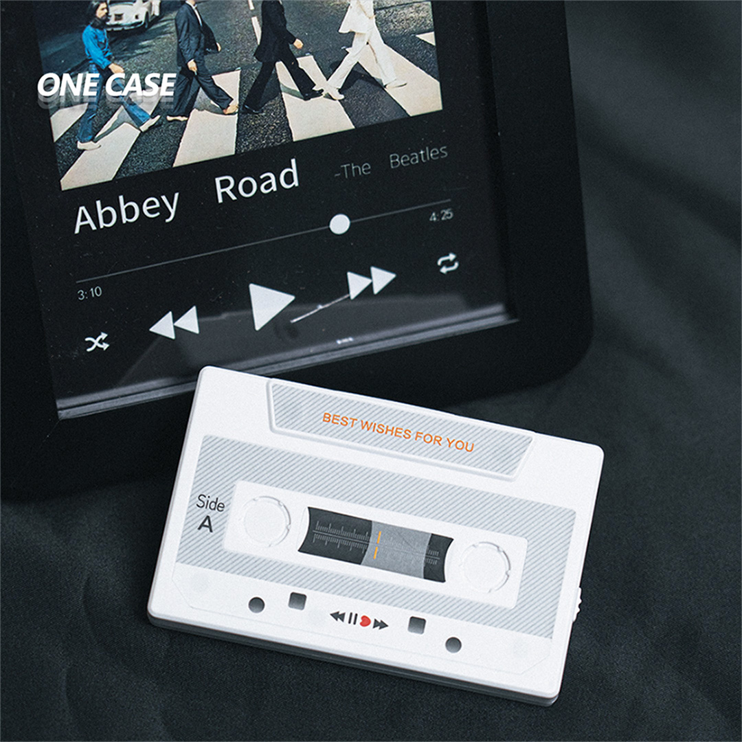 Retro Recordable Cassette Tape Gramophone Sound Music Box Birthday Card Wishes-ONECASE.STUDIO