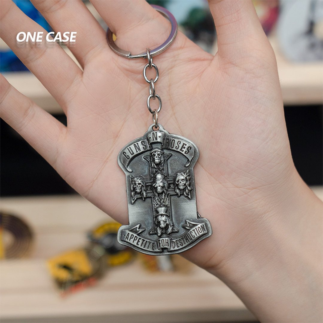 Rock Star Band Fans Alloy Keychain Pendant The Beatles/Nirvana/Guns N Roses/Pink Floyd...-ONECASE.STUDIO