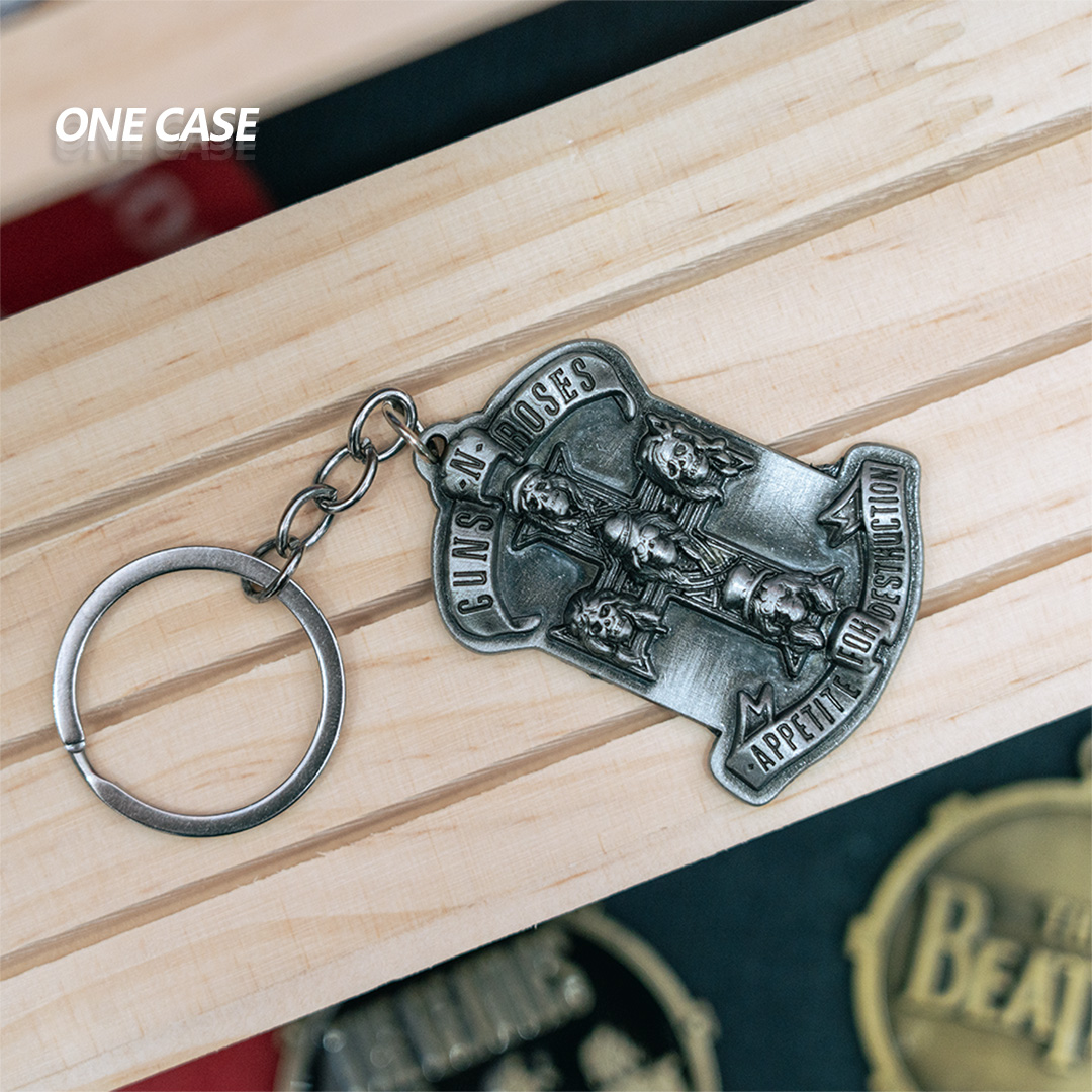 Guns N' Roses Rock Band Retro Rock Star Fans Alloy Keychain Pendant Guns N' Roses-ONECASE.STUDIO