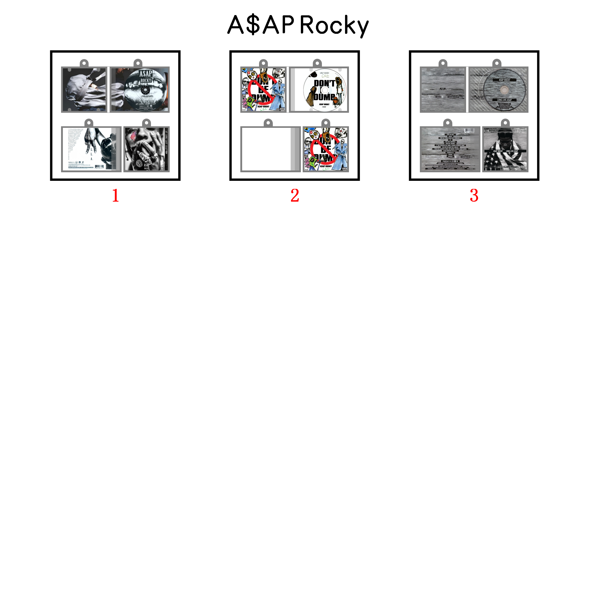 A$AP Rocky Mini NFC Album Keychain CD Music Keychain Pendant Customized Mini Vinyl Album 