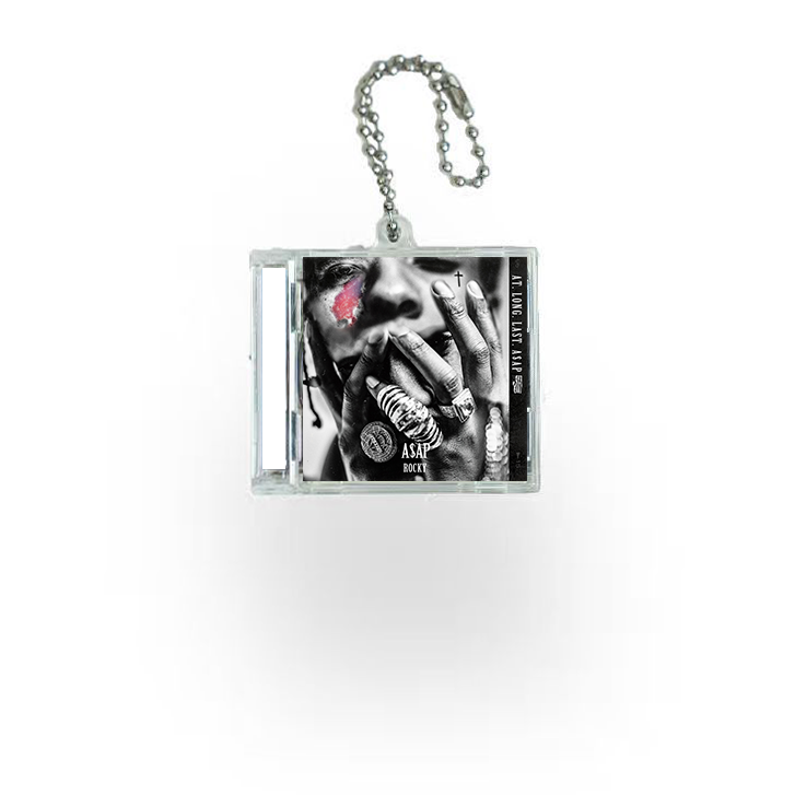 A$AP Rocky Mini NFC Album Keychain CD Music Keychain Pendant Customized Mini Vinyl Album 
