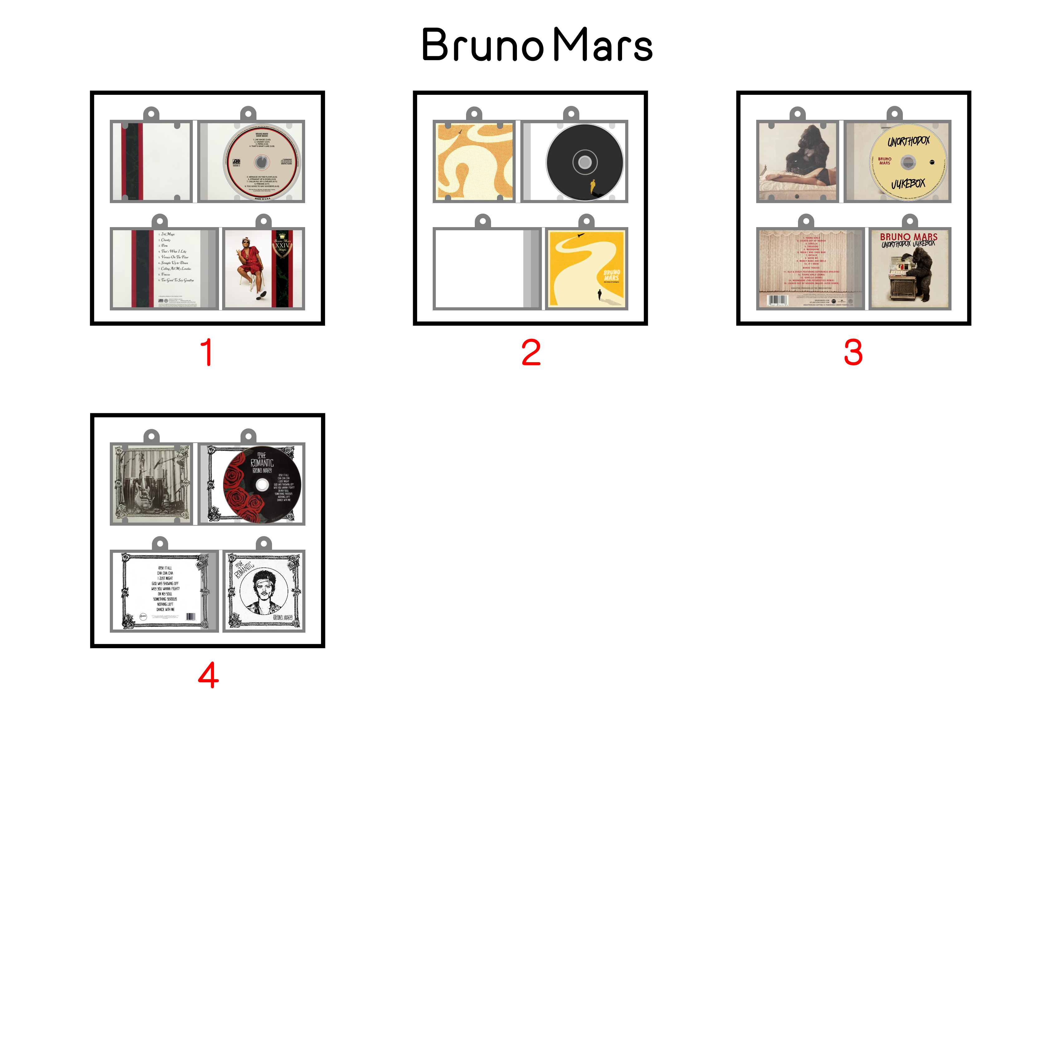 Bruno Mars Mini NFC Album Keychain CD Music Keychain Pendant Customized Mini 