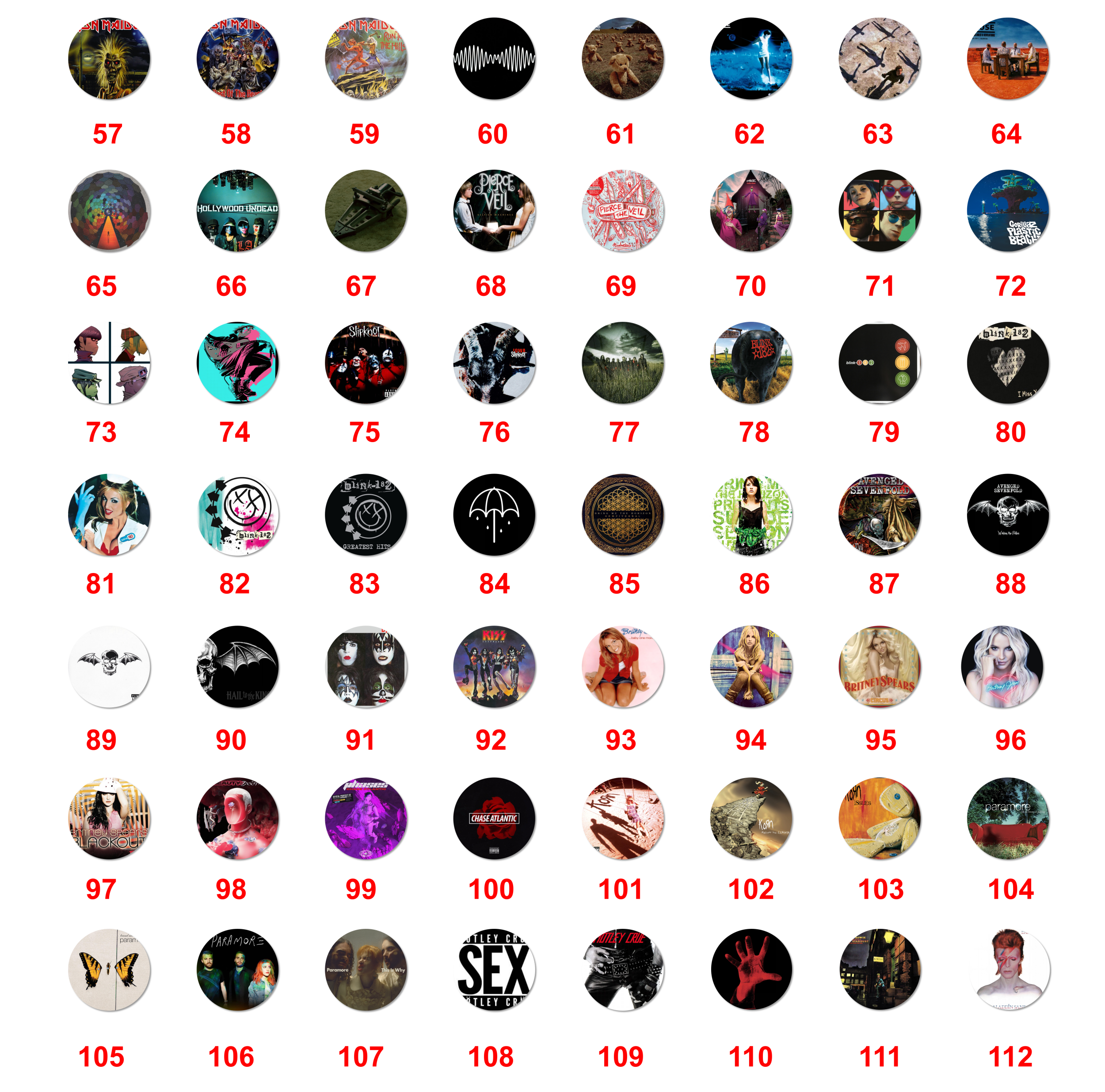 Mini CD Album 3D Phone Case Accessories Adele / My Chemical Romance mcr / Nirvana / Linkin Park /Pink Floyd/ Queen / The Beatles/Coldplay 