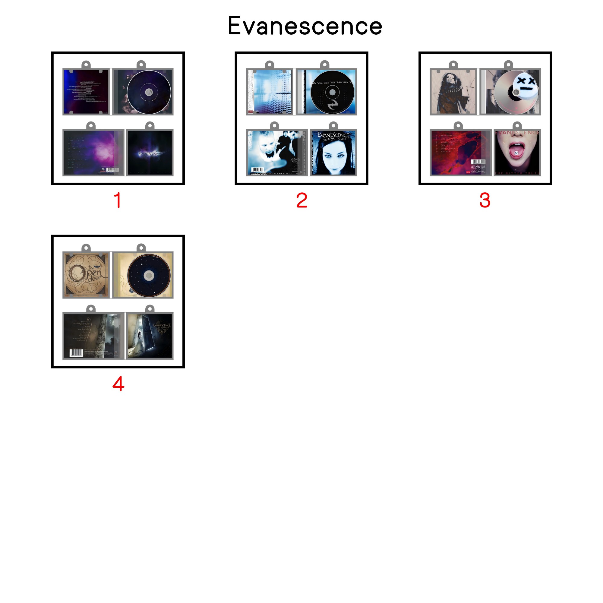 Evanescence Mini NFC Album Keychain CD Music Keychain Pendant Customized Mini Vinyl Album 