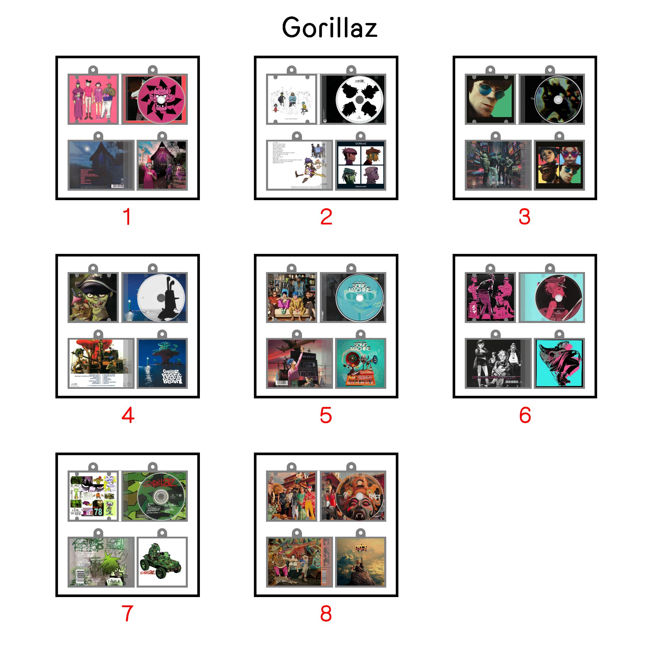 Gorillaz Mini NFC Album Keychain CD Music Keychain Pendant Customized Mini Vinyl 