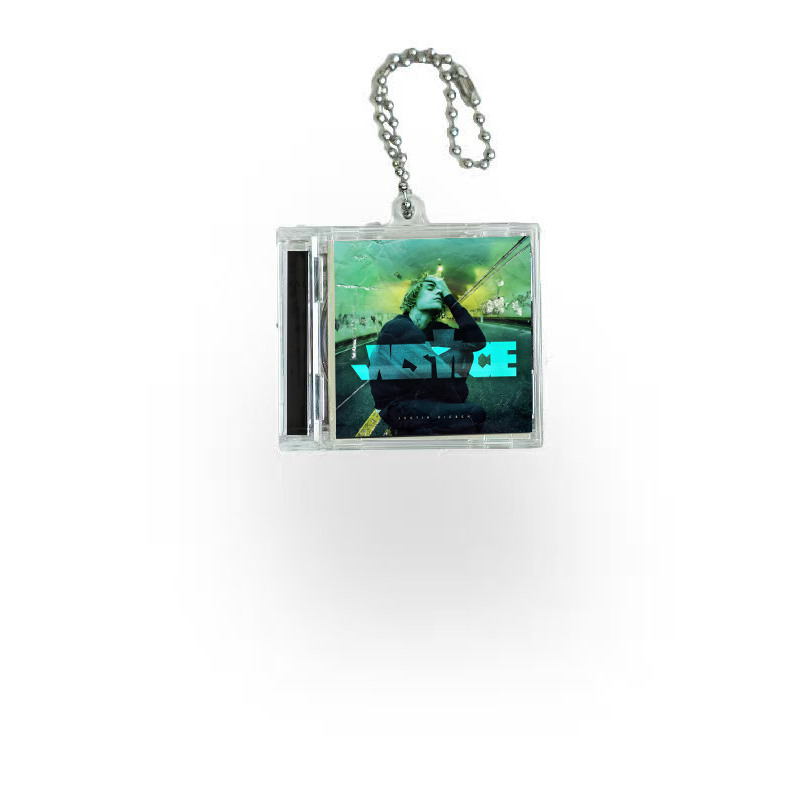 Justin bieber Mini Vinyl NFC Album Keychain CD Music Keychain Pendant Customized 