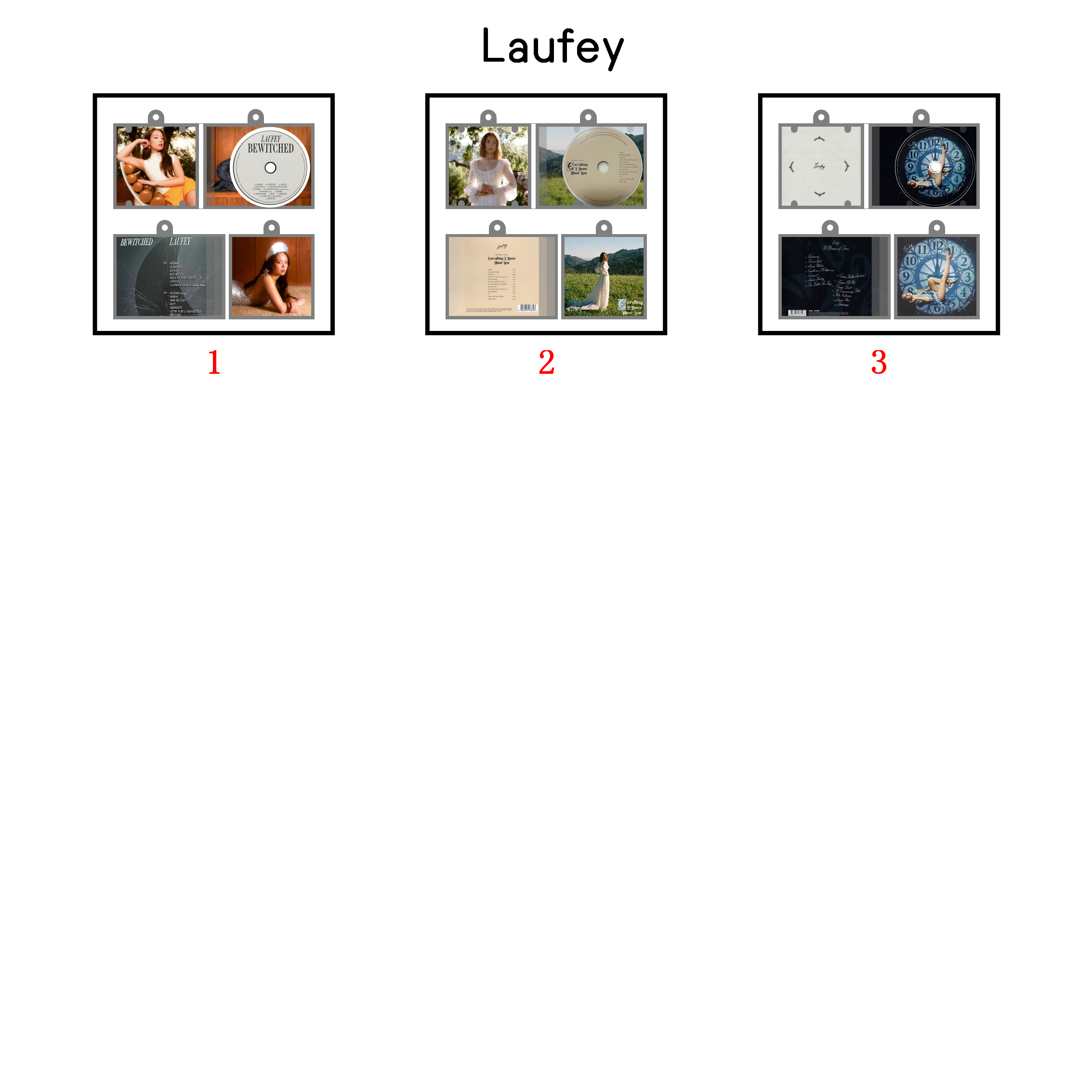 Laufey Mini NFC Album Keychain CD Music Keychain Pendant Customized Mini Vinyl Album 