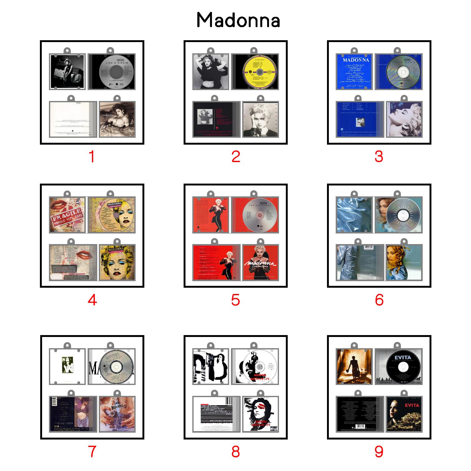 Madonna Mini Vinyl NFC Album Keychain CD Music Keychain Pendant Customized Vinyl 