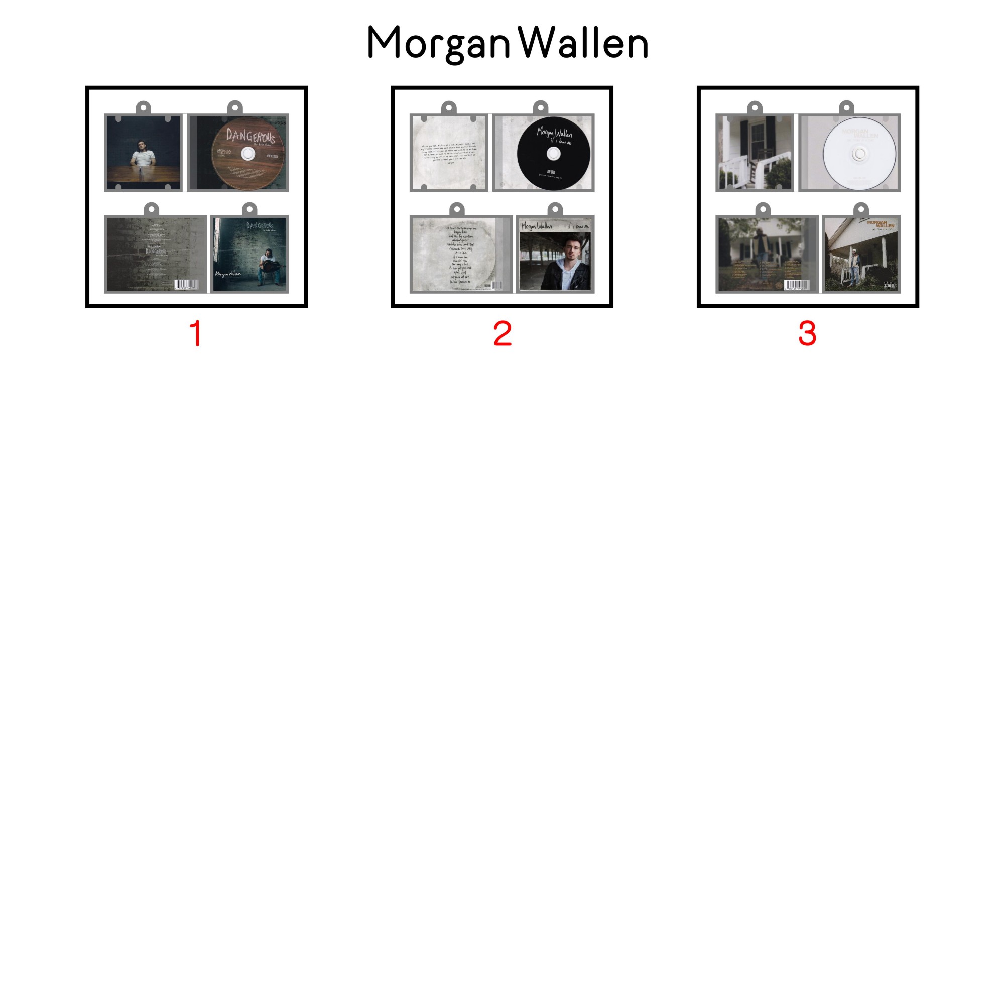 Morgan Wallen Mini NFC Album Keychain CD Music Keychain Pendant Customized Mini Vinyl Album 