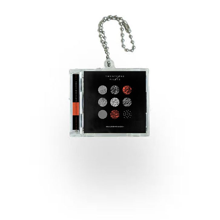 Twenty One Pilots Mini NFC Album Keychain CD Music Keychain Pendant Customized Mini Vinyl Album 